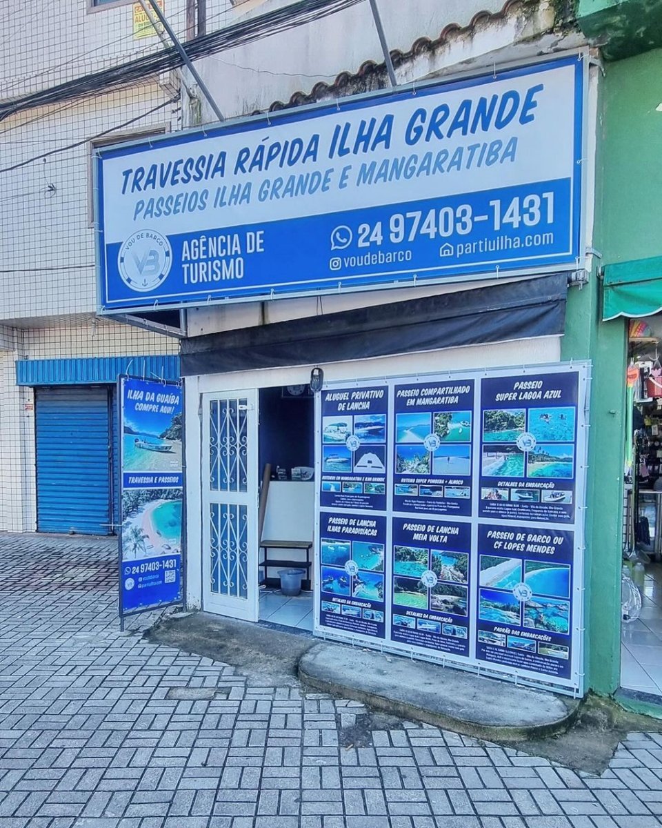 Agência de turismo da Vou de Barco no Centro de Mangaratiba