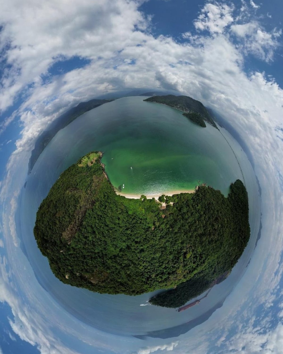 Ilha da Guaíba vista de cima, em Mangaratiba