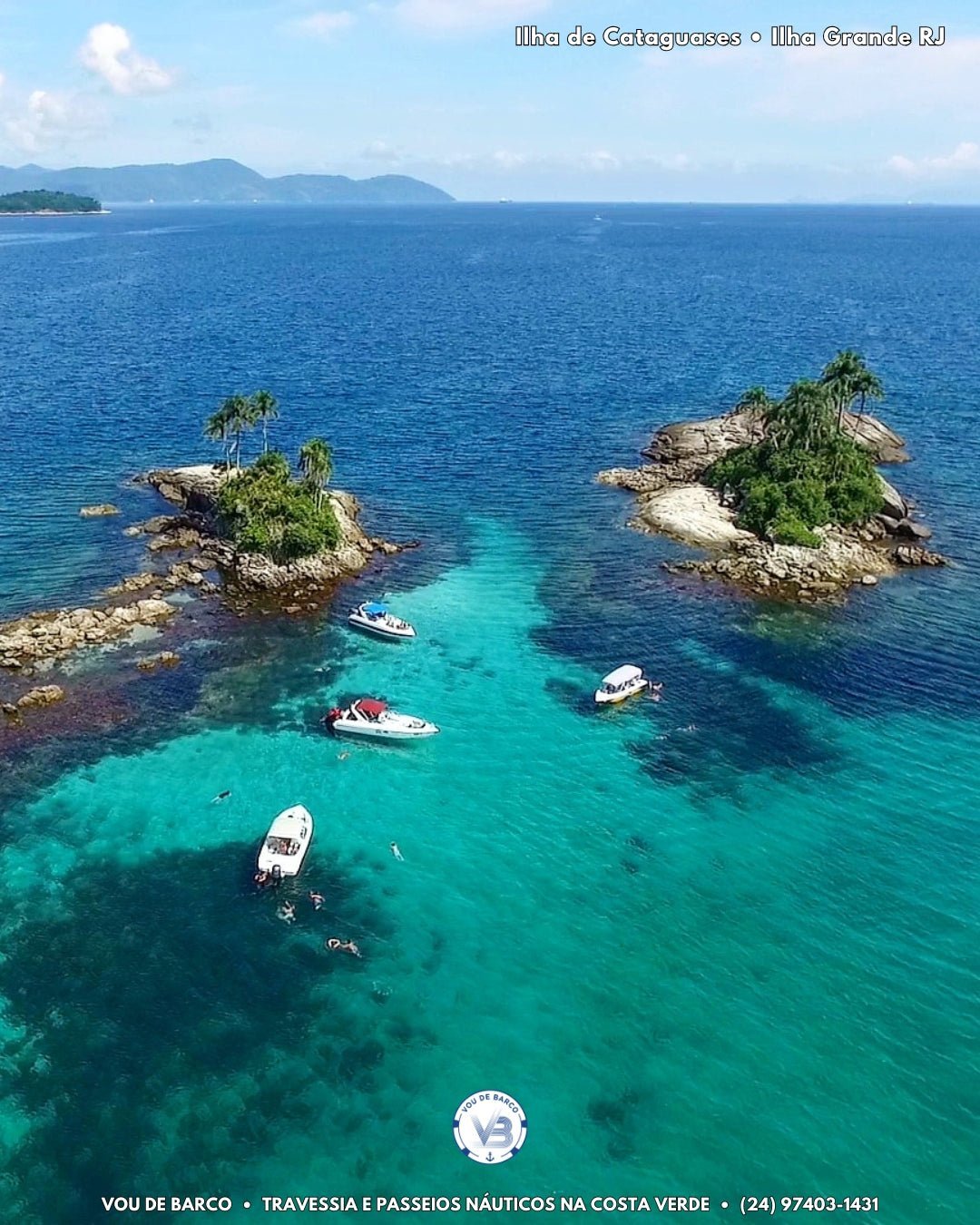 Ilha de Cataguases — passeio Ilhas Paradisíacas em Angra