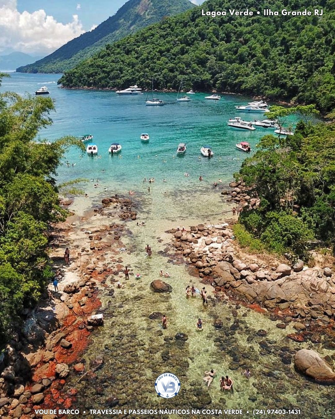 Lagoa Verde — passeio Gruta do Acaiá em Ilha Grande