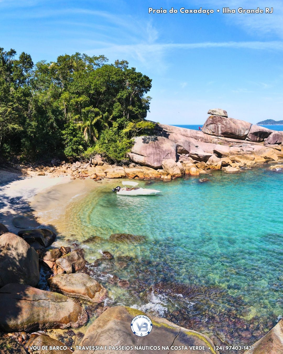 Praia do Caxadaço — passeio Volta na Ilha Grande