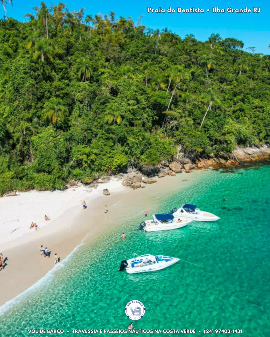 Praia do Dentista — passeio Ilhas Paradisíacas em Angra