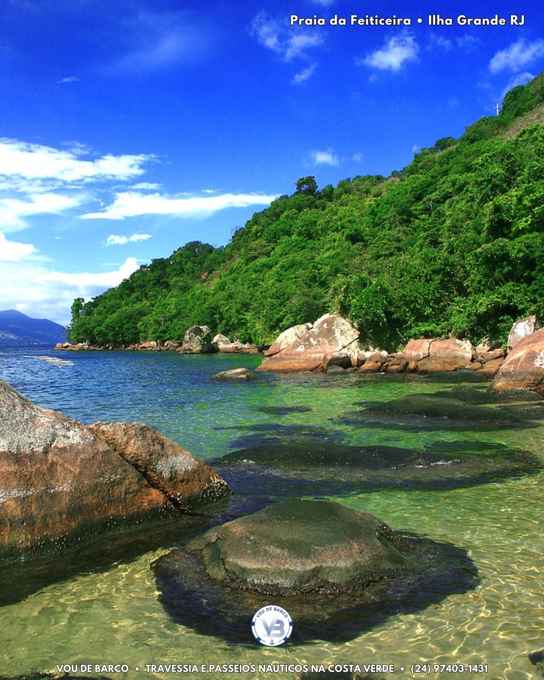 Praia da Feiticeira — passeio Meia Volta em Ilha Grande